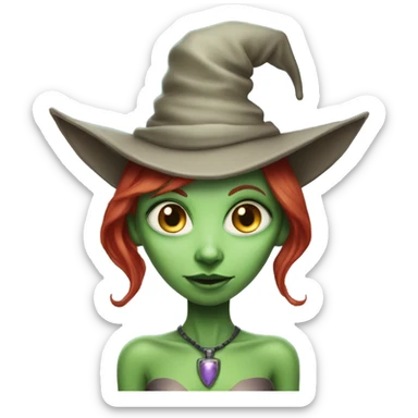 [politically incorrect, (
	{ female, alien, witch, color: light green, hair:red, eyes:cat} ]

	 sticker