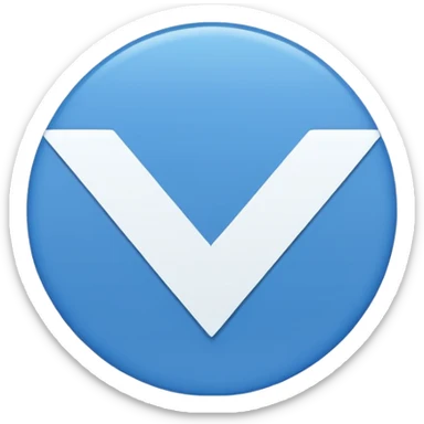 Centang biru dengan ada centang berwarna putih dan bentuk lingkaran warna biru sticker