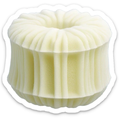 white body wash loofah sponge  sticker