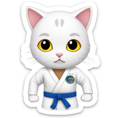 Human cat bjj sticker