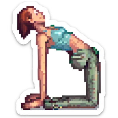 person with a skinny build doing a situp sticker