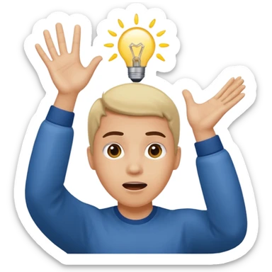 Over your head (hand over the head  motion) sticker