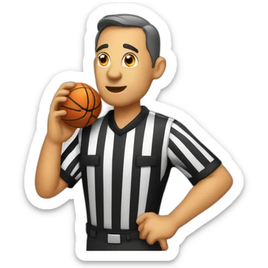 whistle of basketball referee sticker