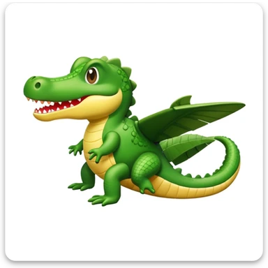 Cocodrilo con cuerpo de avion sticker