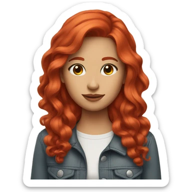 Red head influencer girlie cute sticker