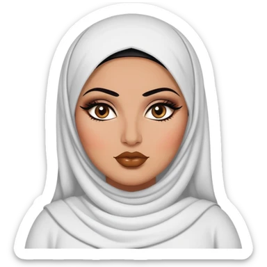 big plus size, arab, arabian clothes, baddie,pretty, makeup, lipgloss, black eyeliner, sticker