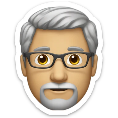 30-year-old-white-man-with-grey-hair-and-grey-beard-and-dark-glasses-and-thin-nose sticker