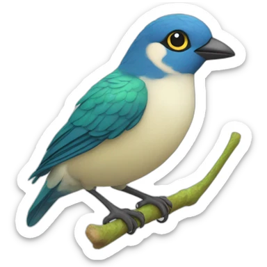 Pájaro ninfa sticker