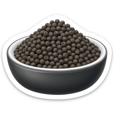 small dish of black pepper, granulated sticker