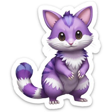 Shiny Furret-Purrloin-Trico-Hybrid (Full body) sticker