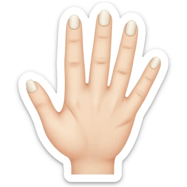 A small finger in the large pic sticker