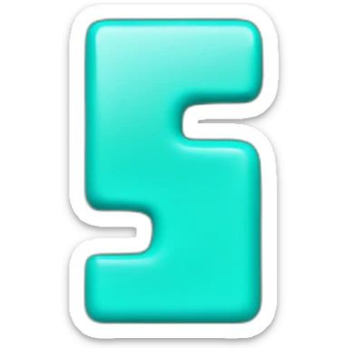 black lowercase letter "t" with a turquose cursor bar to the right of it sticker