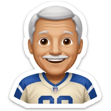 A grandpa playing football in Indianapolis Colts jersey sticker