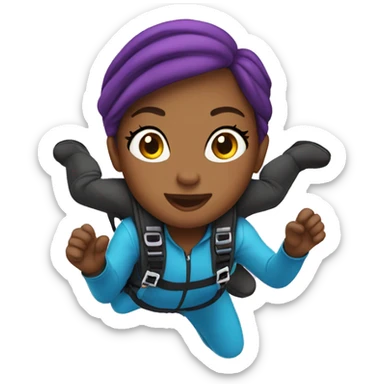 Girl skydiving sticker