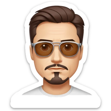 Tony Stark wearing sunglasses, genius billionaire sticker