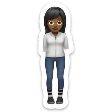 women with socks feet on benana sticker