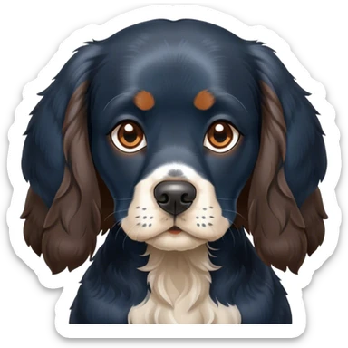 black and blue english cocker spaniel sticker