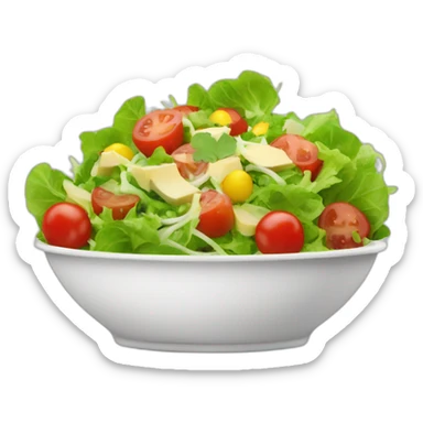 chat qui mange une salade sticker