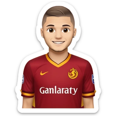 Mauro icardi Galatasaray formasıyla gol sevinci yapıyor sticker