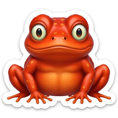 angry red face fuming frog sticker