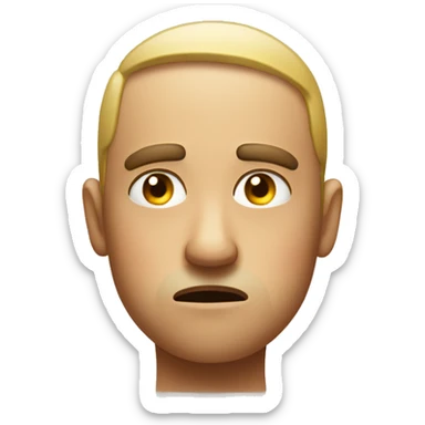 mildly concerned face with sweat sticker