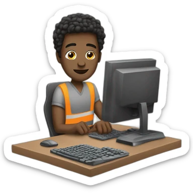 white men working in a computer doing soo much money sticker