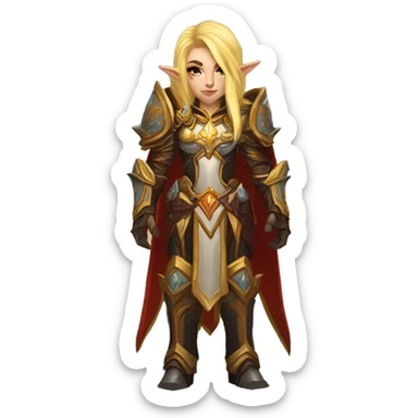 World of warcraft blood elf paladin sticker