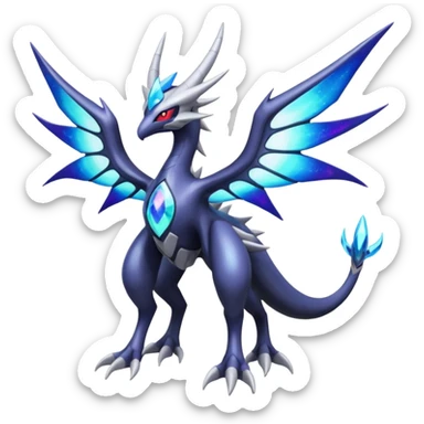Lunala-Darkrai-Dialga-Fakémon-hybrid-creature (full body)  sticker