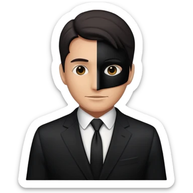 rich billionaire who wants to hide from the world, blurry face sticker