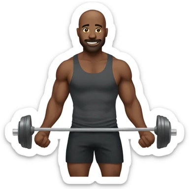 man at the gym sticker