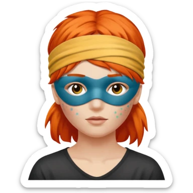 Blindfold person with different colors of hair. No trusting games with people blindfolded behind steering wheel sticker