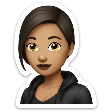 Girl brunette nightclub sticker