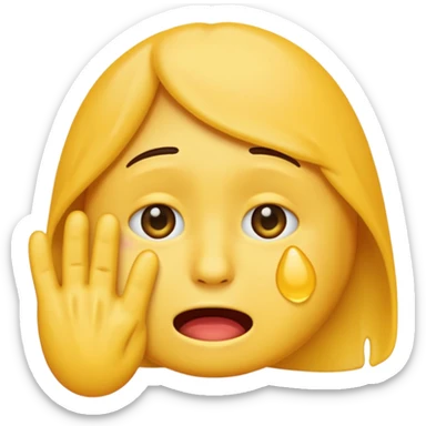 Tourne cet emoji 🤜 de -90 degrés et met le sur la bouche de cette emoji 😭 sticker