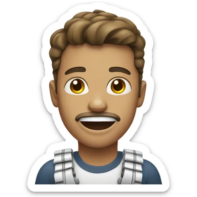 Person with braces  sticker