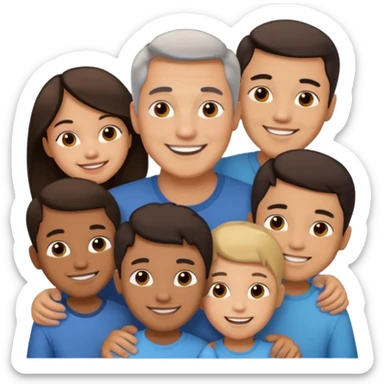 a father with many children sticker