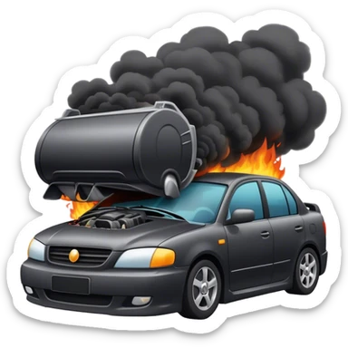 A car crashed  sticker