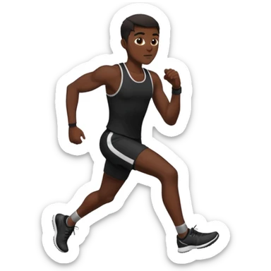 make a short runner in black outfit sticker