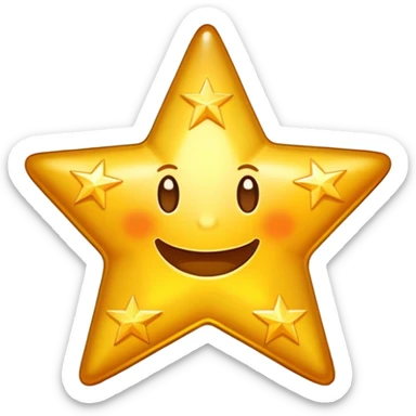 make me a star with awesome, very good, perfect etc. texts on it sticker