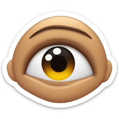 Carita baeado con un corazón en cada ojo sticker