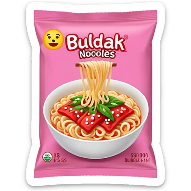Buldak noodles packet pink original  sticker