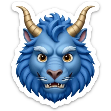 Blue Beast with horn from Beauty and the Beast Movie sticker