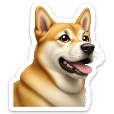 doge meme looking sideways sticker