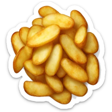 fried potatoes in a plate sticker