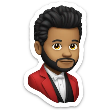 The weeknd in red tux sticker