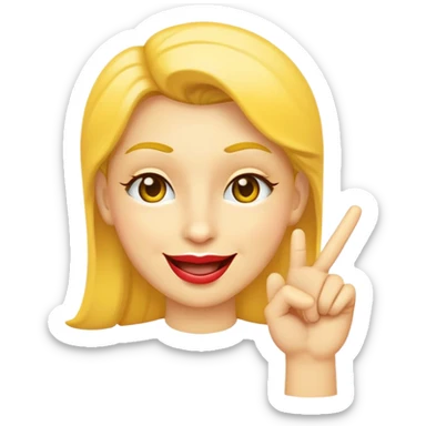 yellow face placing an index finger over pursed lips while winking and nodding sticker