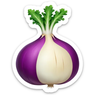 faceless purple and white turnip sticker