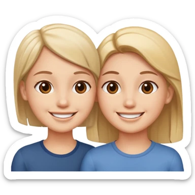 two friends meet each other and they re looking at each other sticker