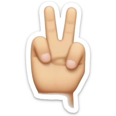 Hand with thumb sticking out between index and middle finger sticker
