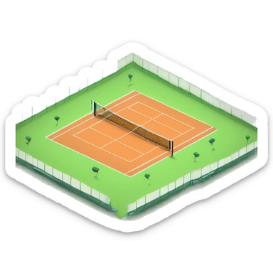 tennis court sticker