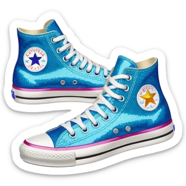 glitter converse sneakers sticker